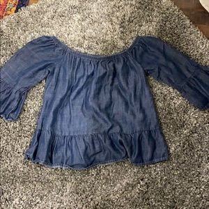 Off the shoulder Denim Top
